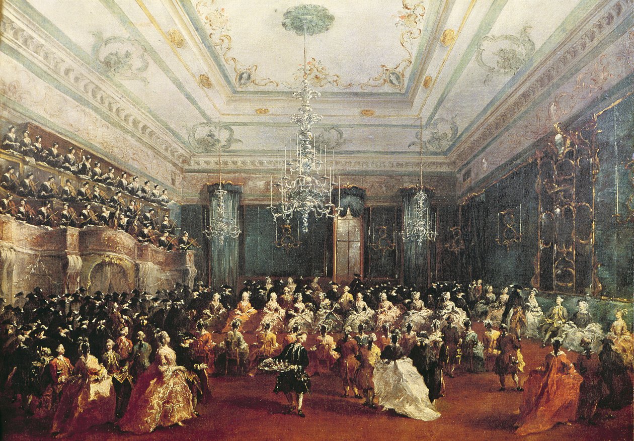 Galakonsert gitt i januar 1782 i Venezia for Tsarevich Paul fra Russland og hans kone, Maria Feodorovna av Francesco Guardi