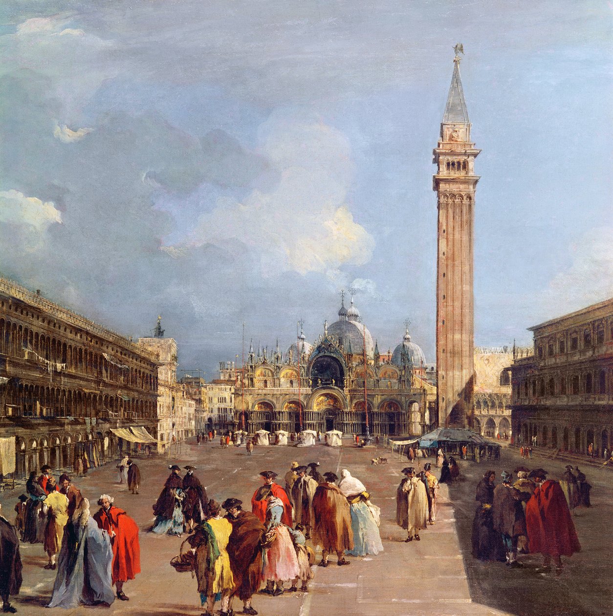 Piazza San Marco, Venezia, ca. 1760 (detalj) av Francesco Guardi