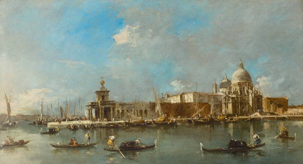 Santa Maria della Salute and the Dogana, Venezia, ca. 1783 av Francesco Guardi