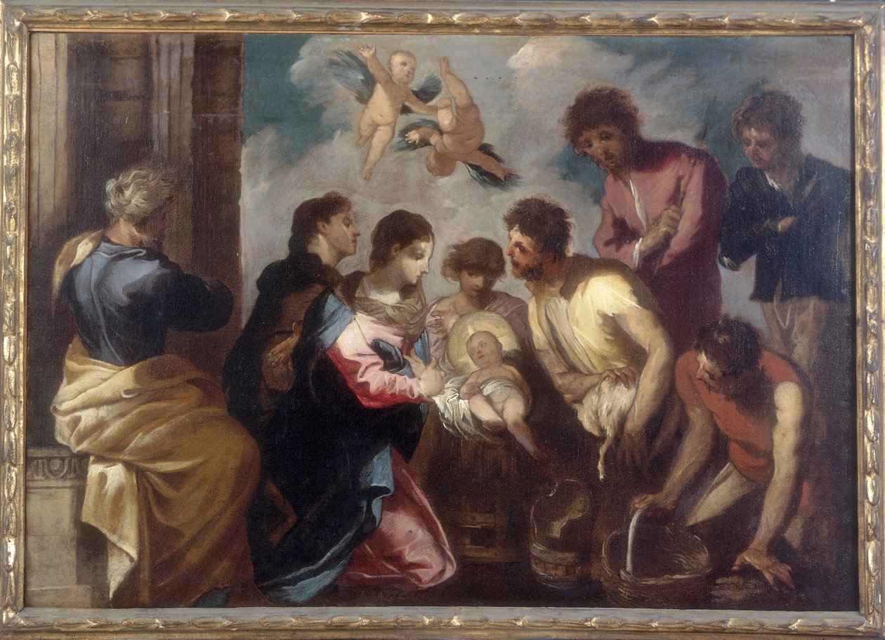 Adoration of the Shepherds, verk av Francesco Maffei, konservert på Galleria Estense i Modena av Francesco Maffei