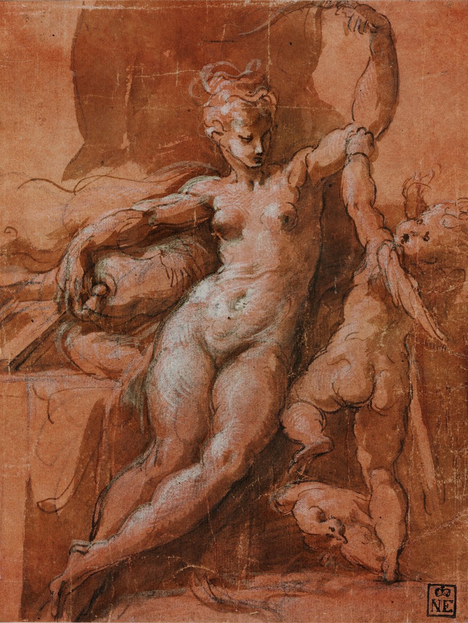 Venus avvæpner amor av Parmigianino