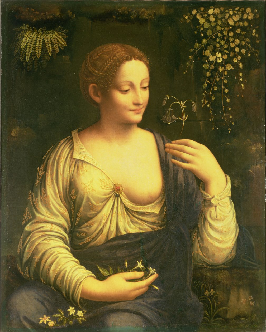 Flora, ca. 1520 (olje på lerret overført fra panel) av Francesco Melzi