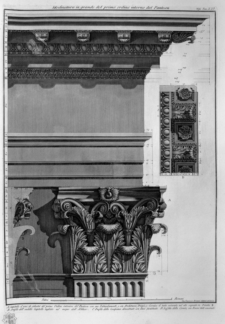 Pantheon, tav. XXI av Francesco Piranesi