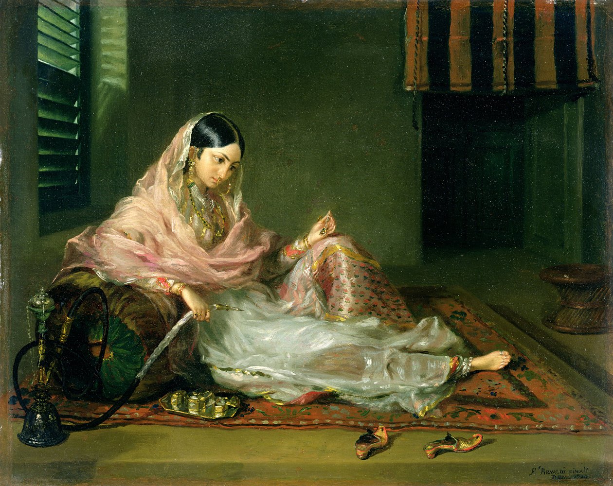 Muslimsk dame liggende, 1789 av Francesco Renaldi