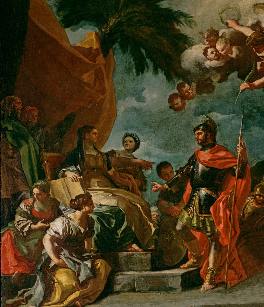 Barak og Deborah (detalj av 67670) av Francesco Solimena