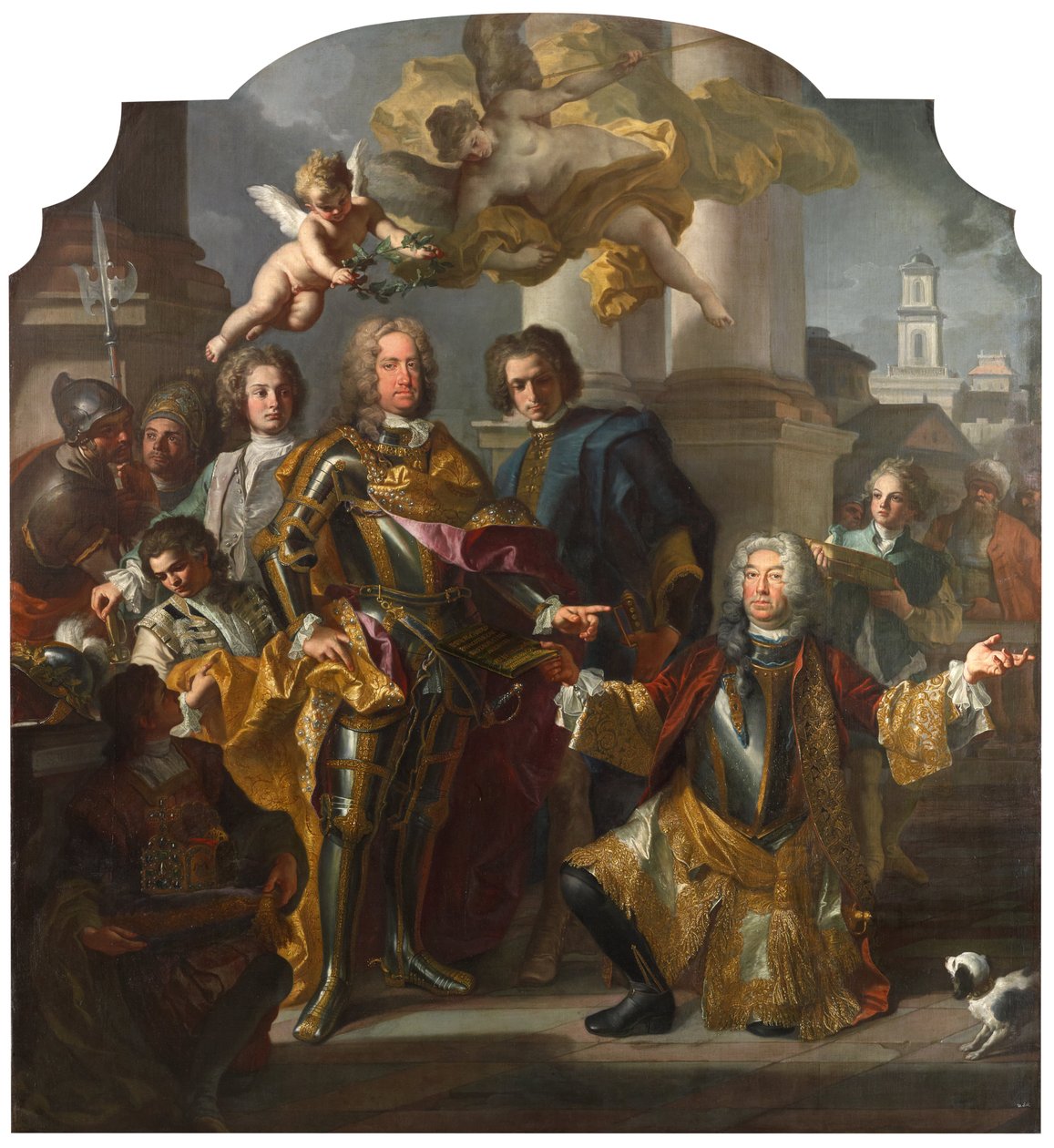 Keiser Charles VI og Gundacker, grev Althann av Francesco Solimena