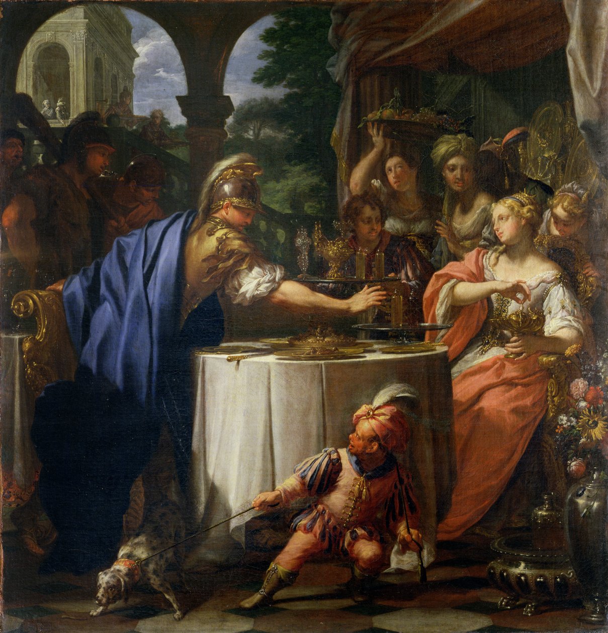 Banketten til Mark Anthony (83-30 f.Kr.) og Cleopatra (69-30 f.Kr.) 1717 av Francesco Trevisani