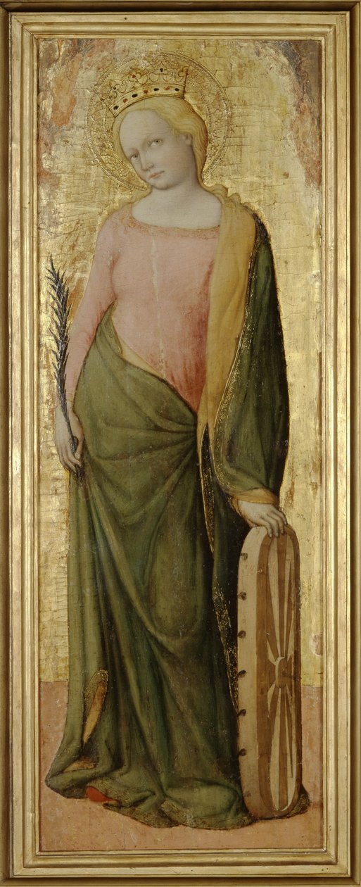 St. Katarina av Alexandria, ca. 1443-1468 (tempera og forgylling på panel) av Francesco de