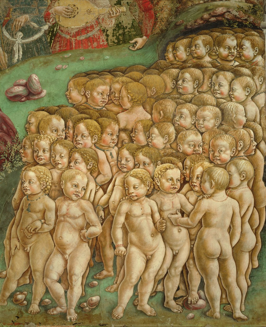 Allegori av mai: Triumf av Apollo, 1469 - 1470, 1400-tallet, fresco av Francesco del Cossa