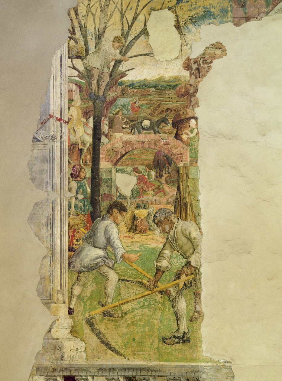 Allegori av mai: slått, 1469-70, av Francesco del Cossa