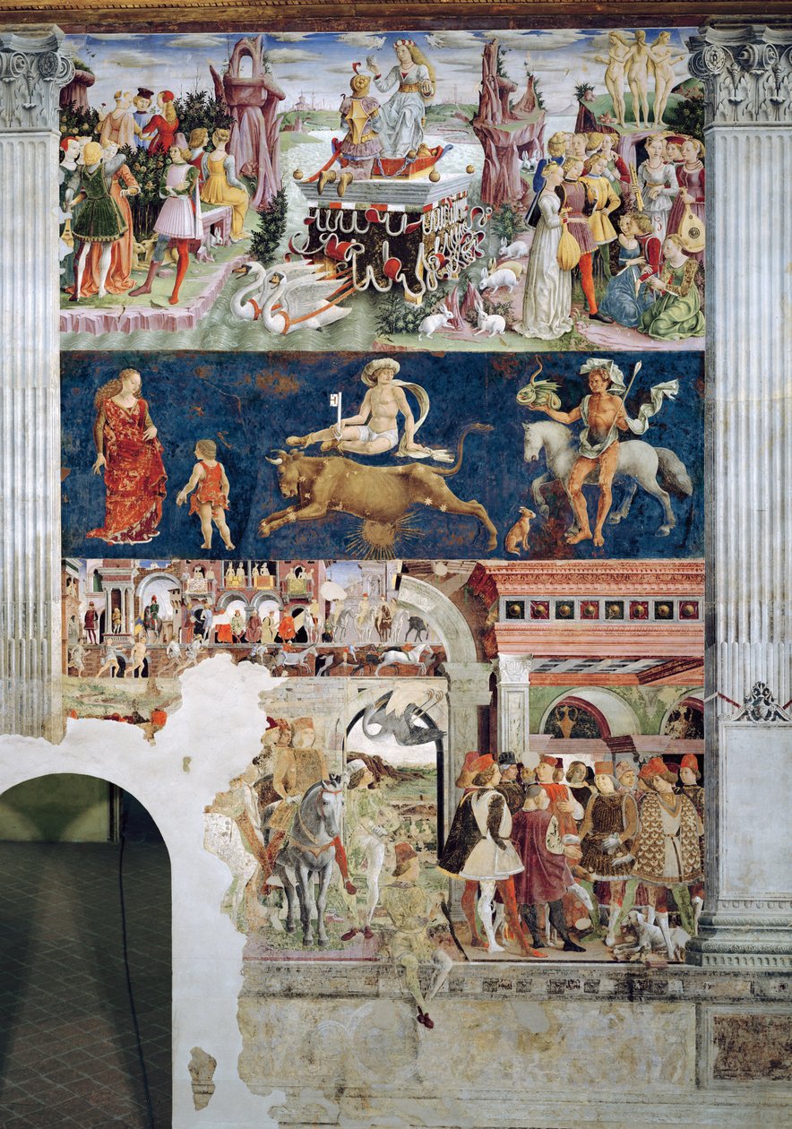 Venus triumf: april fra Månedens rom, ca. 1467-70 av Francesco del Cossa