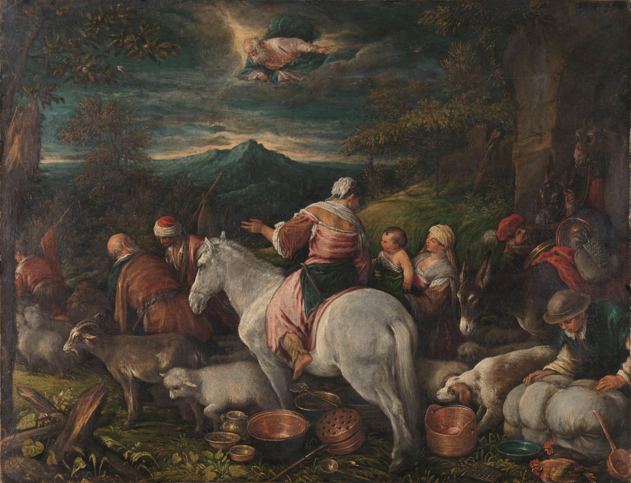 Abraham forlater Haran av Francesco (1549-92) (attr. to) Bassano