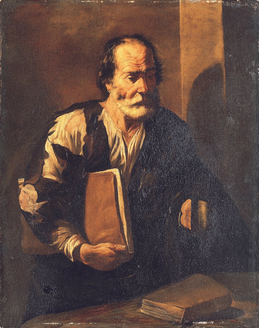 Diogenes holder en lampe (olje på lerret) av Francesco (attr.) Fracanzano