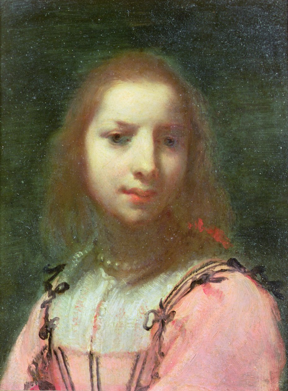 Portrait of a Young Woman, ca. 1640 (olje på kobber) av Francesco (attr. to) Furini