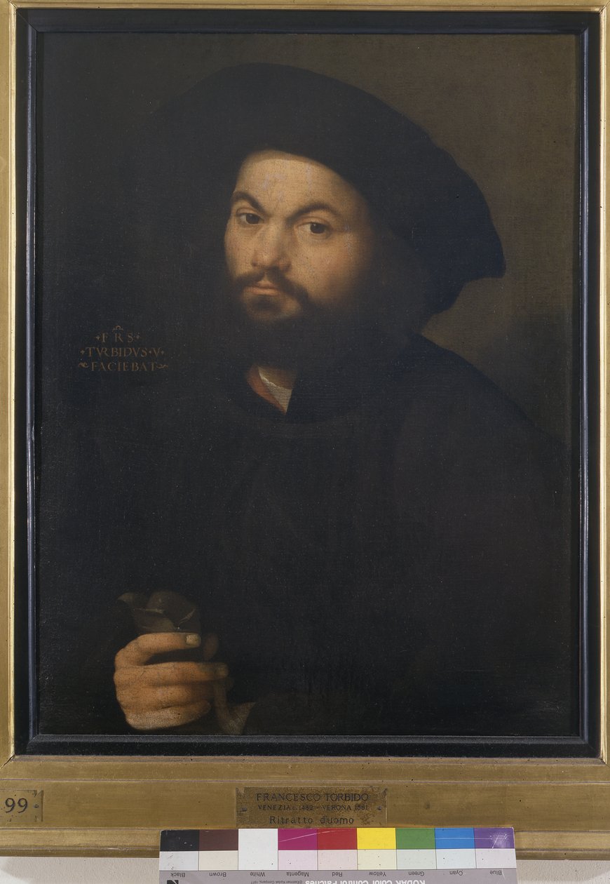 Portrett av en mann, ca. 1520 (olje på lerret) av Francesco Torbido