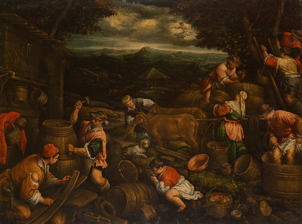 Høsthøst (drueplukking), 1585-90 (for detaljer se 65684) av Francesco Bassano