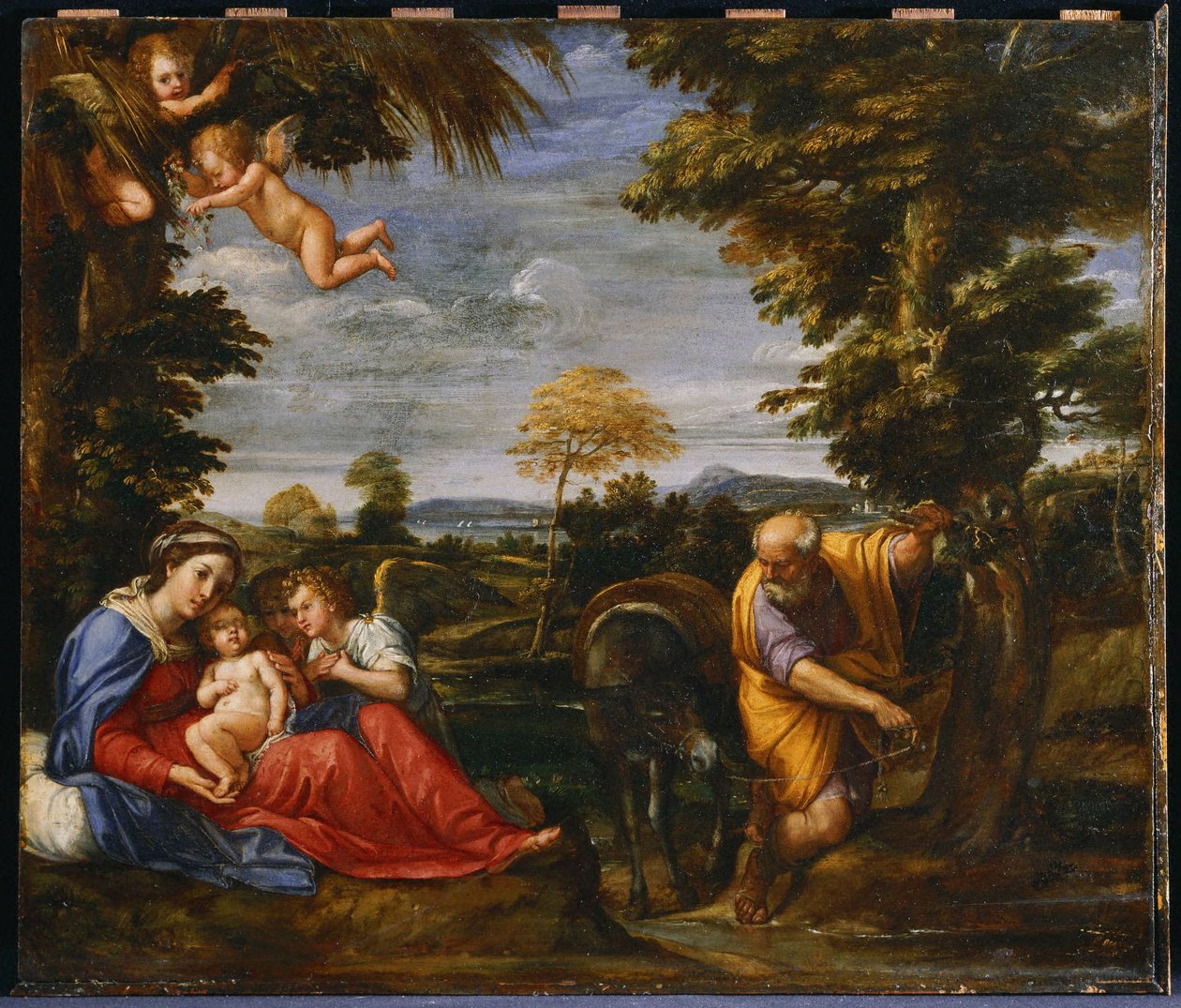 Hvile under flukten til Egypt av Francesco Albani