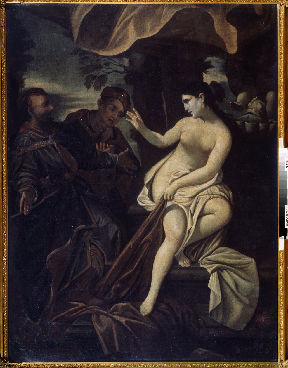 ""Suzanne og de eldste"" (Susanna og de eldste) Maleri av Francesco Albani dit l