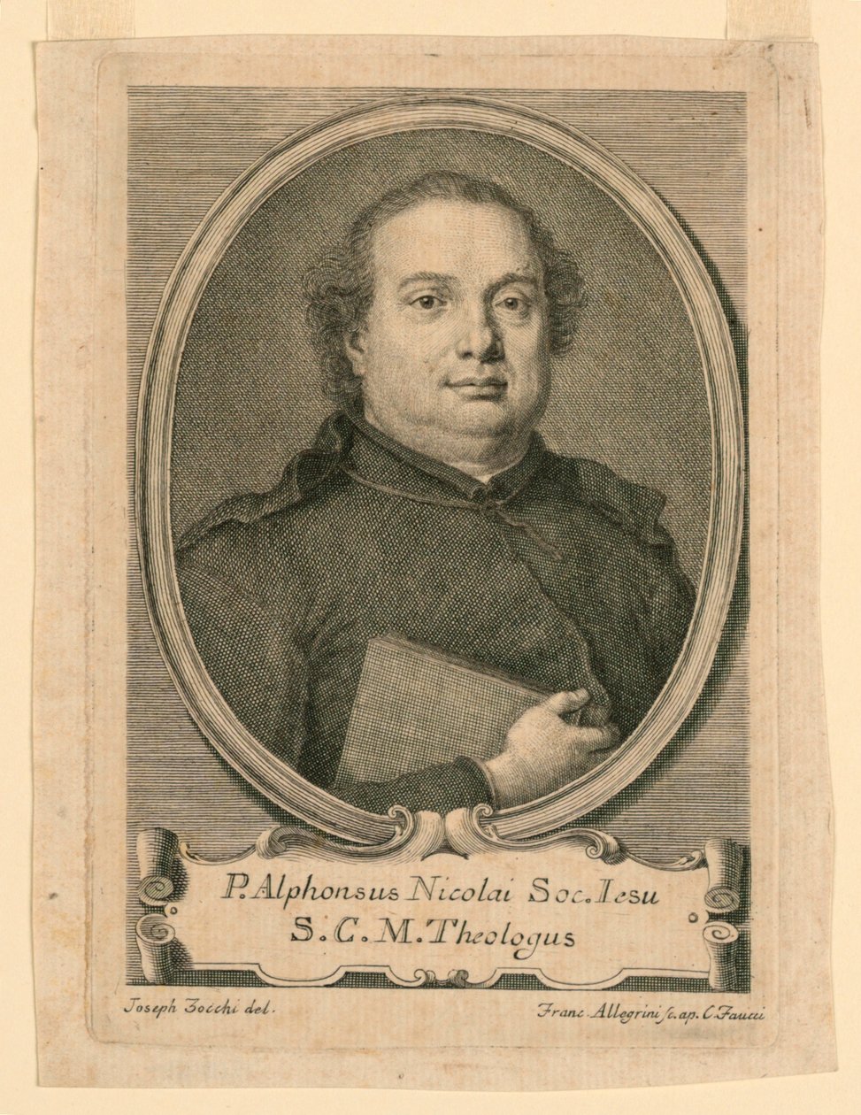 Portrett av P. Alphonsus Nikolai av Society of Jesus av Francesco Allegrini