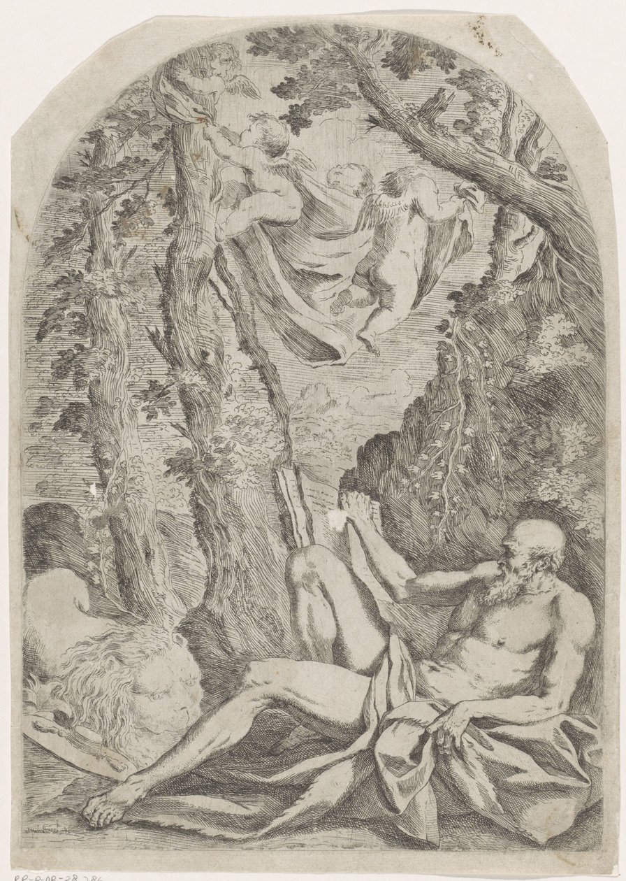 Den hellige Jerome av Francesco Amato