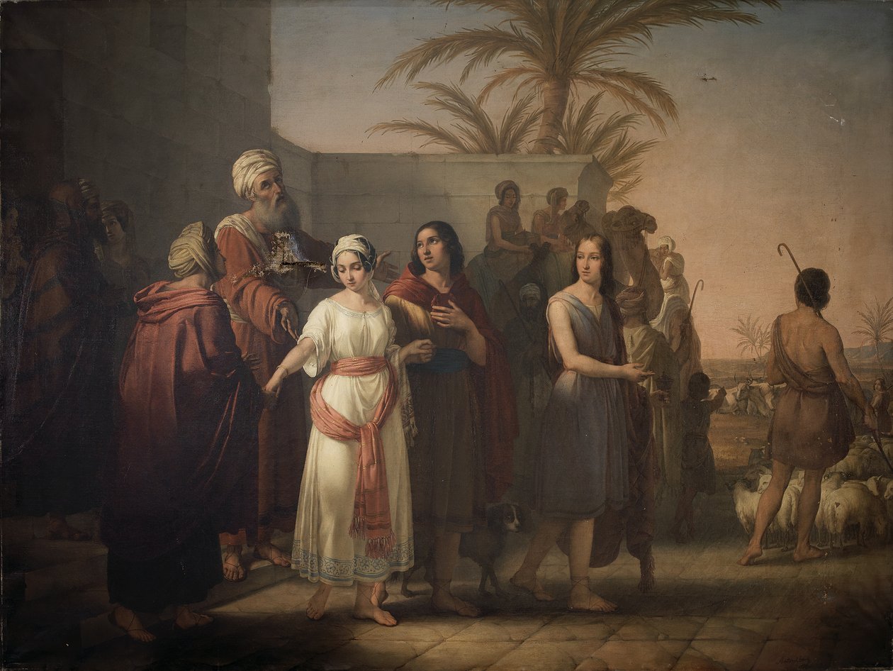 Tobias tar farvel med svigerfamilien sammen med kona for å returnere til faren av Francesco Antonibon di Venezia