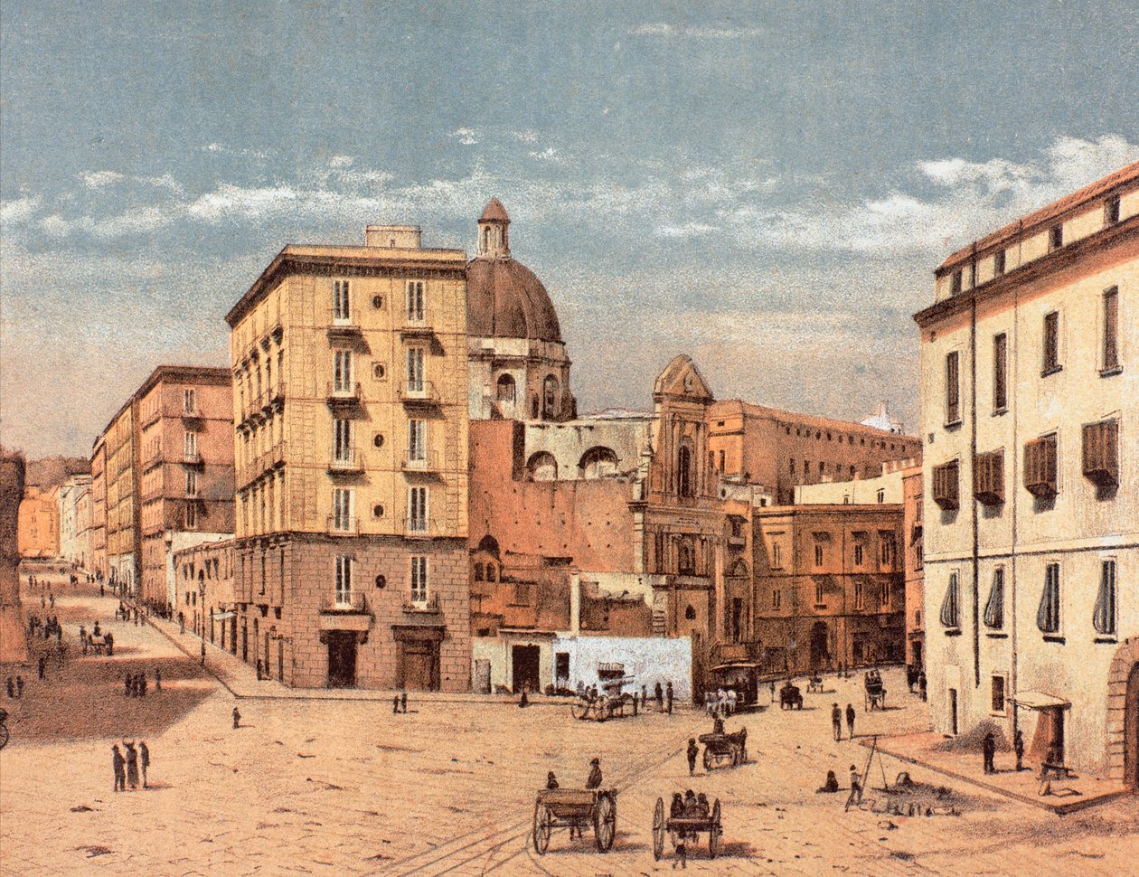 San Francesco-plassen ved Porta Capuana, i Napoli av Francesco Aversano