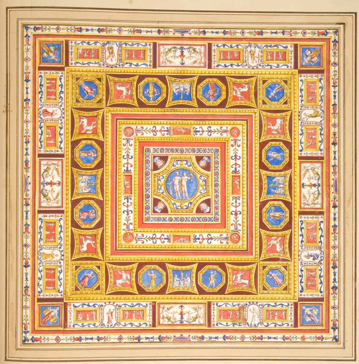 Holkham II. 23, folio fra albumet Ashby II (wc på papir) av Francesco Bartoli