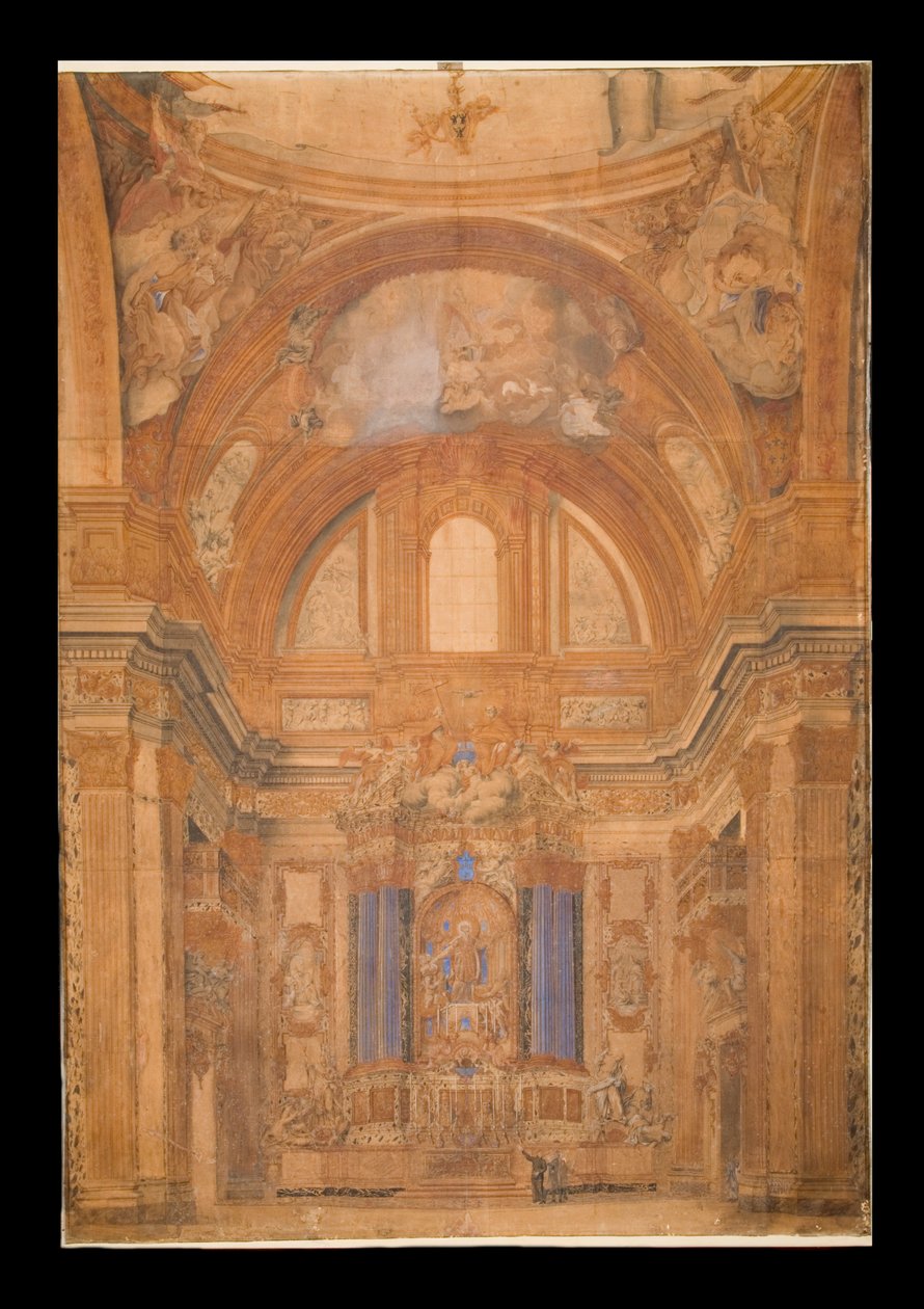 Utsikt over det indre av Gesu, Roma, 1716 av Francesco Bartoli
