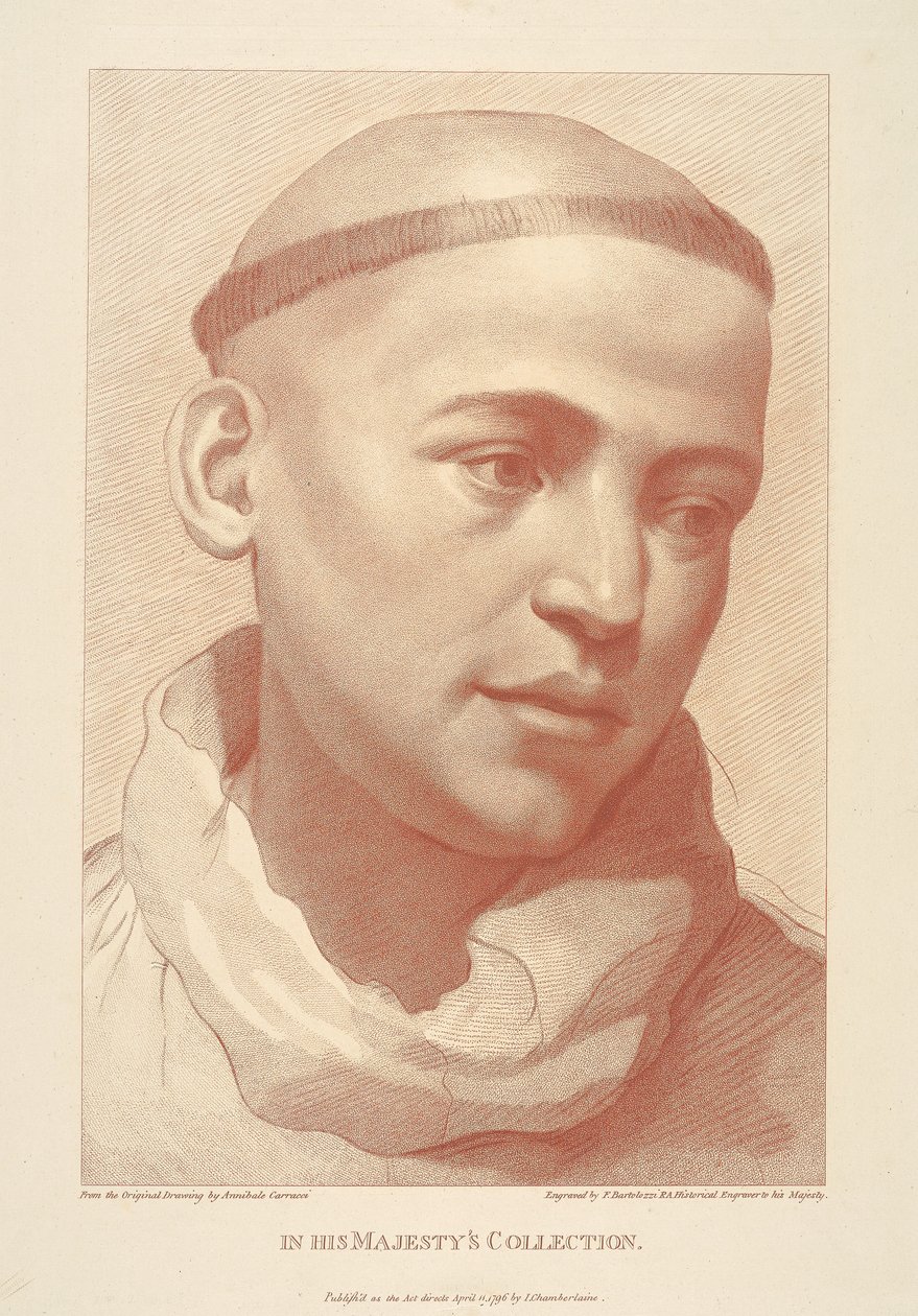 En munkes hode av Francesco Bartolozzi