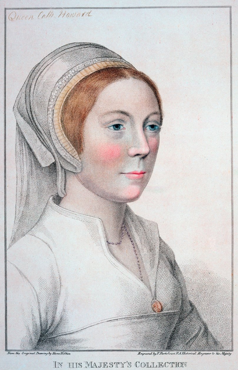 Catherine Howard, femte kone til Henry VIII, 1796 av Francesco Bartolozzi