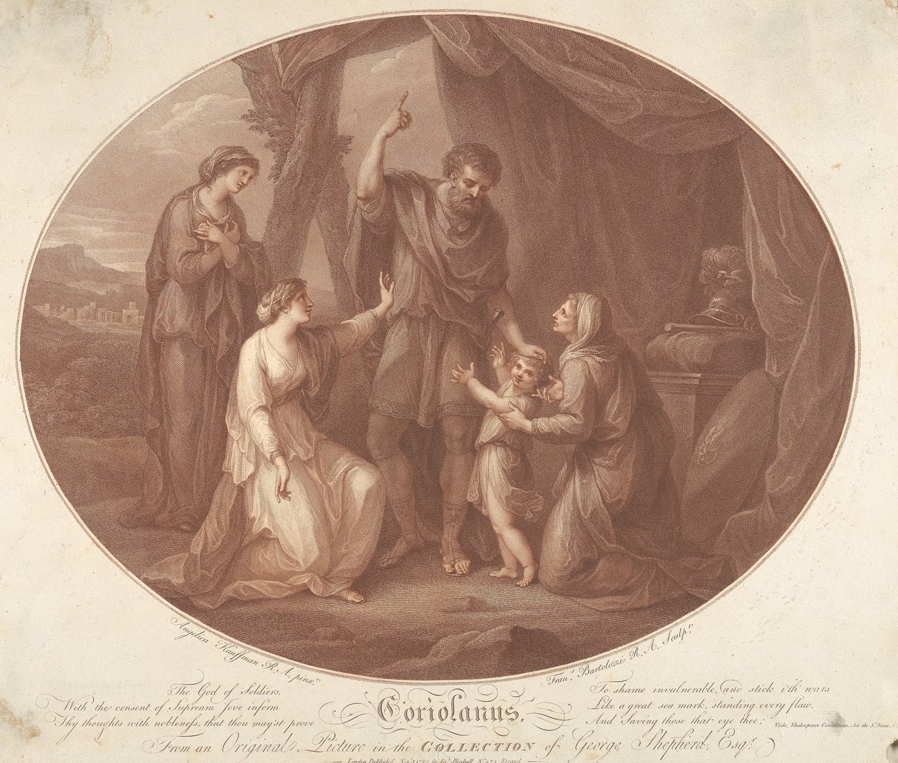 Coriolanus, akt V, scene III av Francesco Bartolozzi
