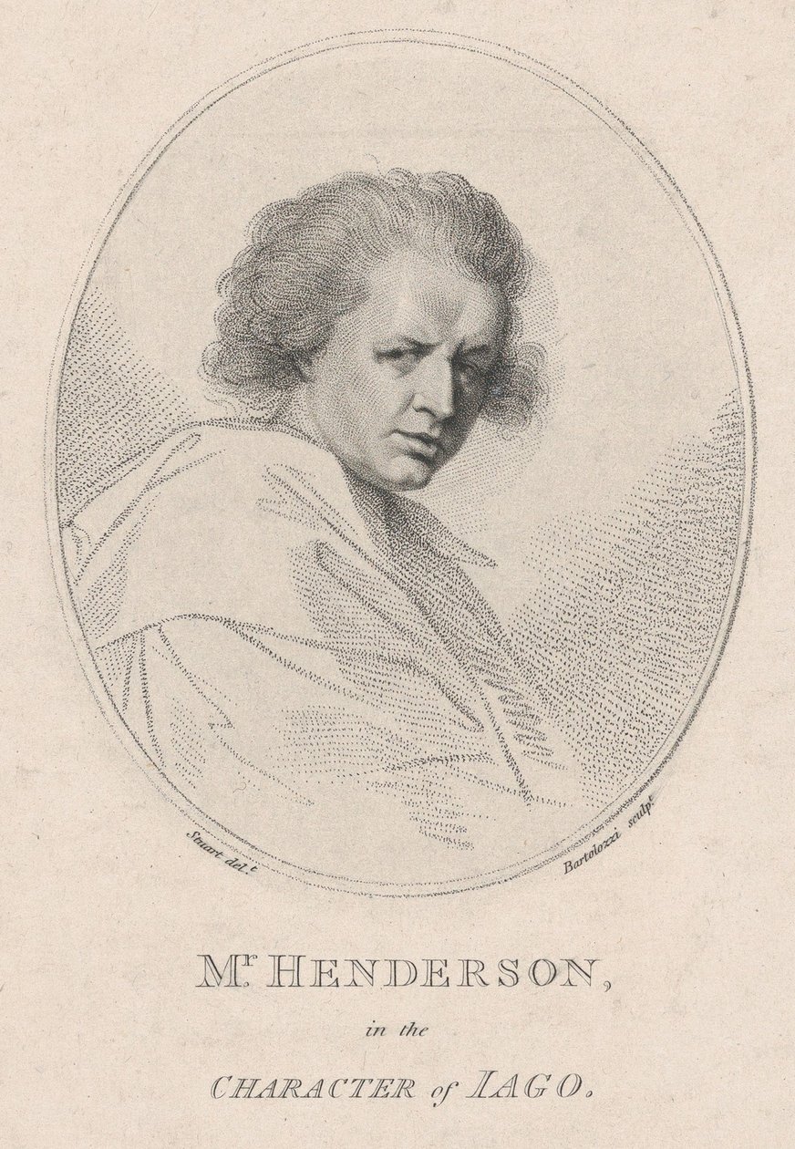 John Henderson, i karakteren til Iago Shakespeares Othello, 1786., 1786. av Francesco Bartolozzi
