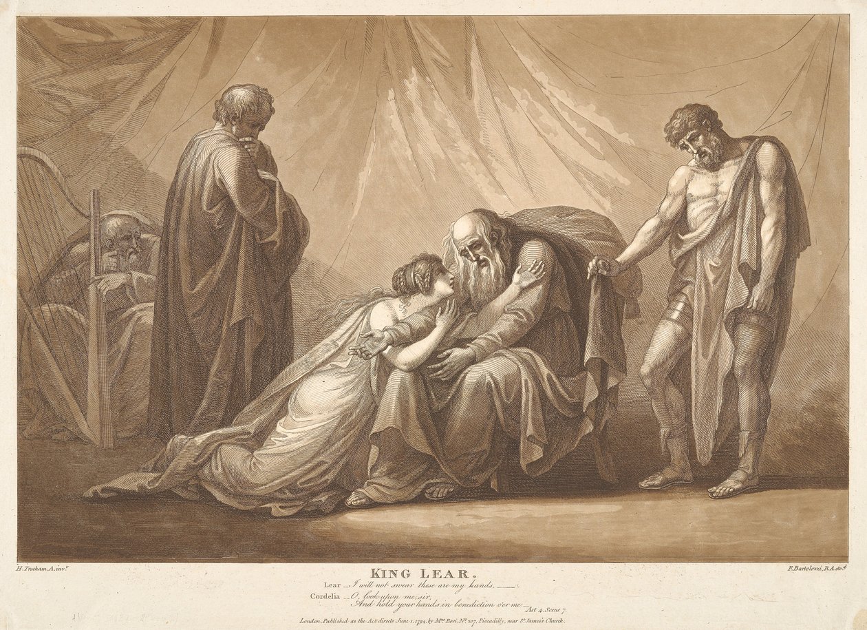 Kong Lear, akt 4, scene VII av Francesco Bartolozzi