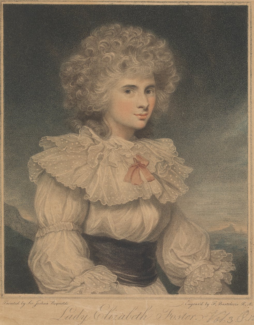 Lady Elizabeth Cavendish (née Hervey), hertuginne av Devonshire av Francesco Bartolozzi