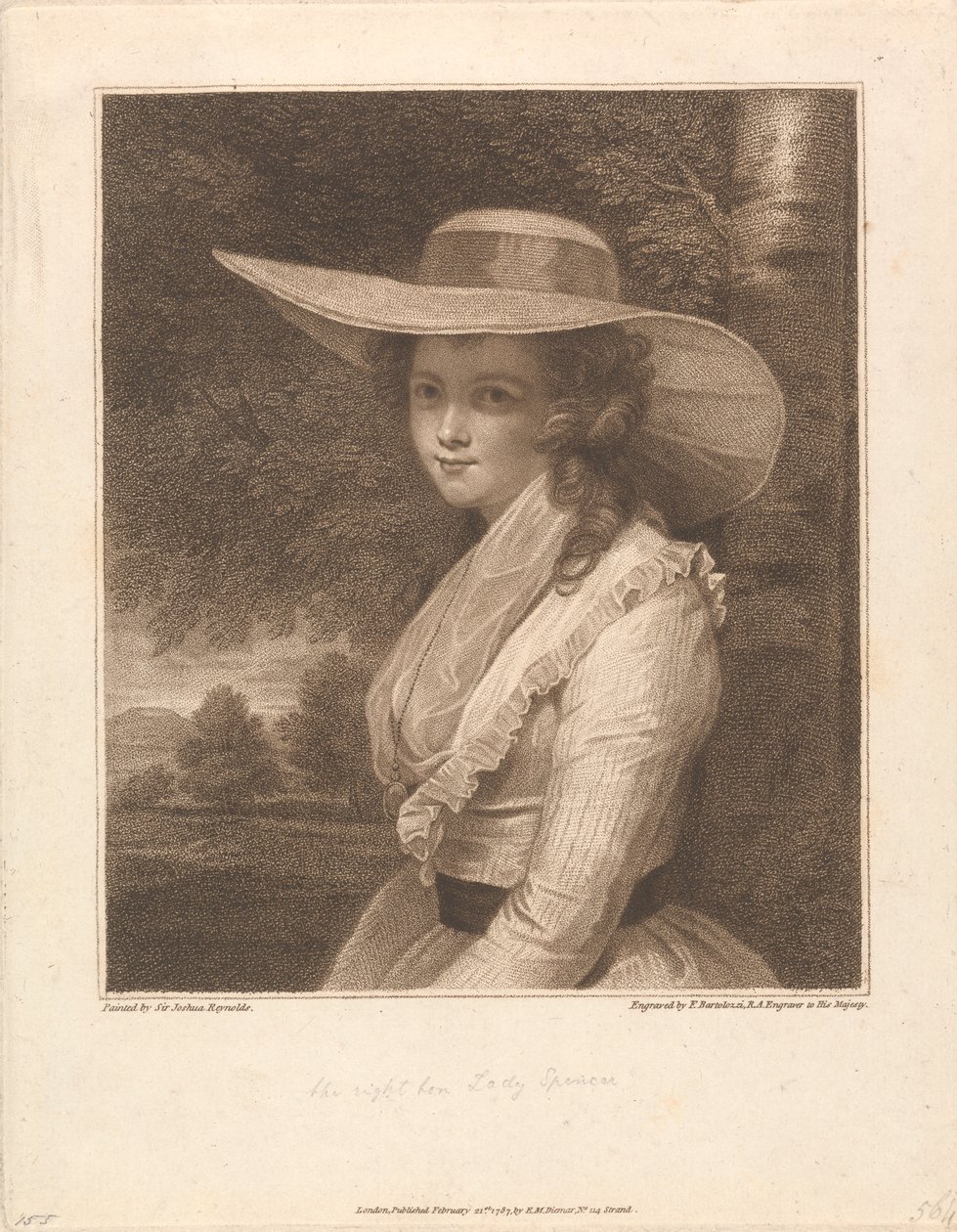 Lavinia, grevinne Spencer, visgrevinne Althorp av Francesco Bartolozzi