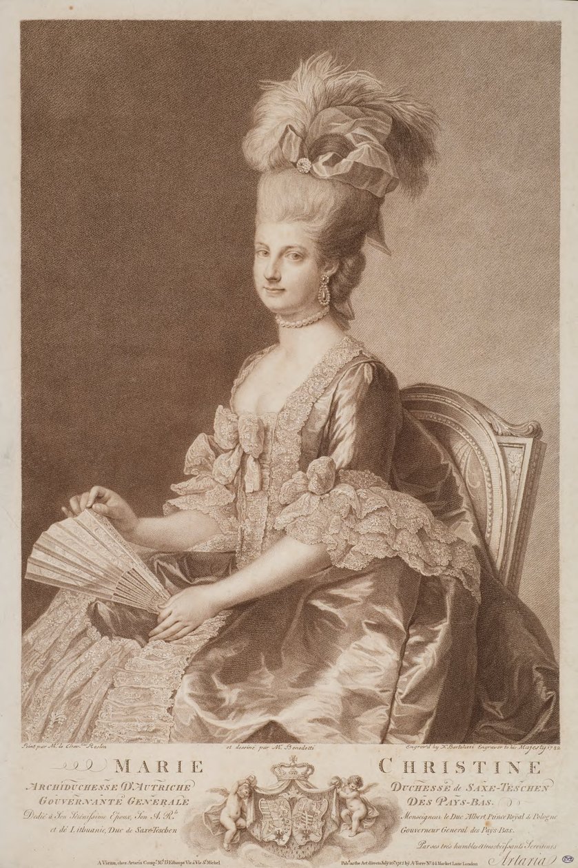 Maria Christina, erkehertuginne av Østerrike, gift med Albert av Sachsen-Teschen, 1782 av Francesco Bartolozzi