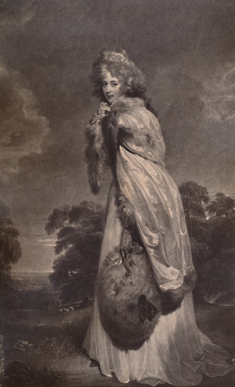 Frøken Elizabeth Farren, deretter grevinne av Derby, c1792 1894 av Francesco Bartolozzi