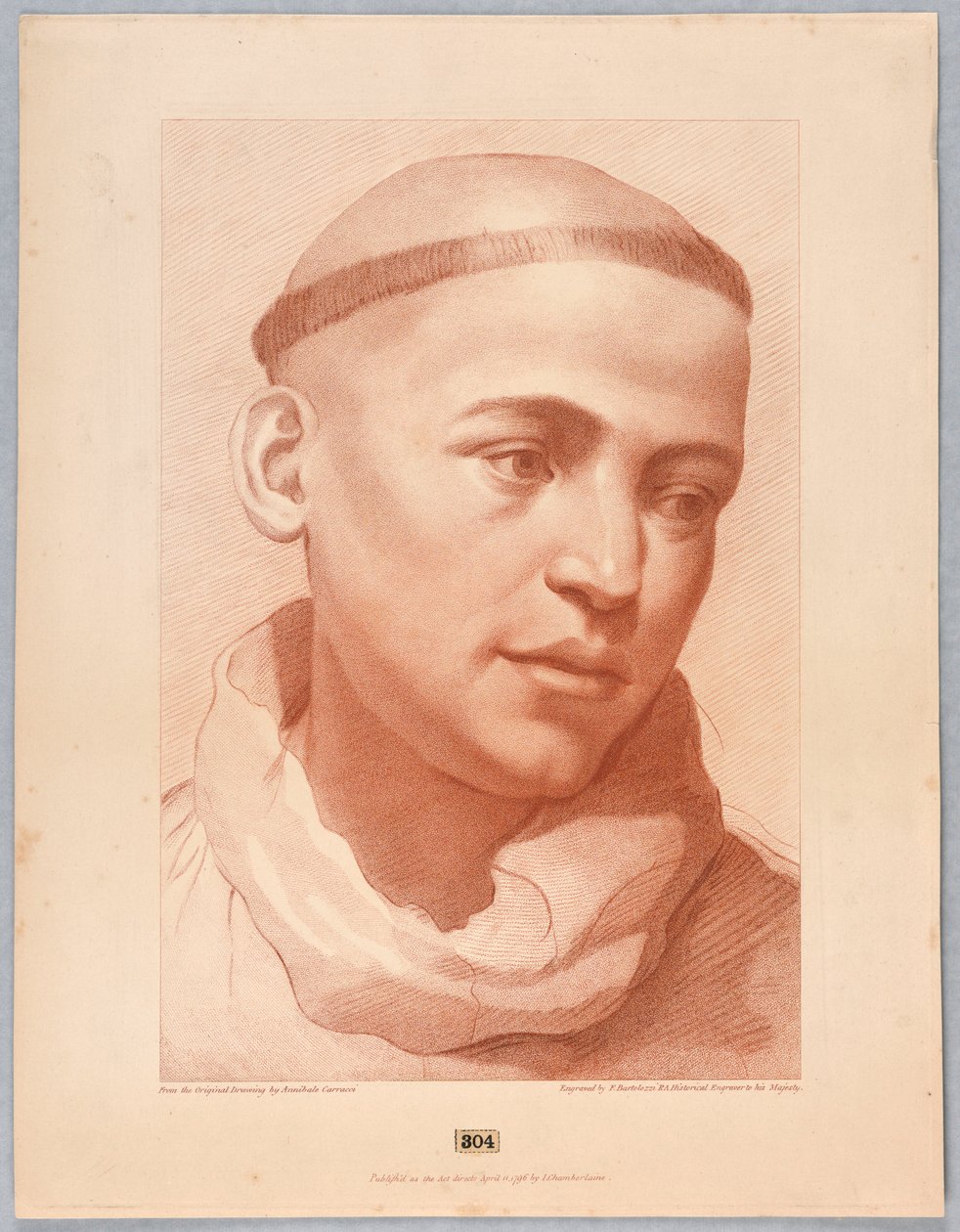 Munkehode av Francesco Bartolozzi