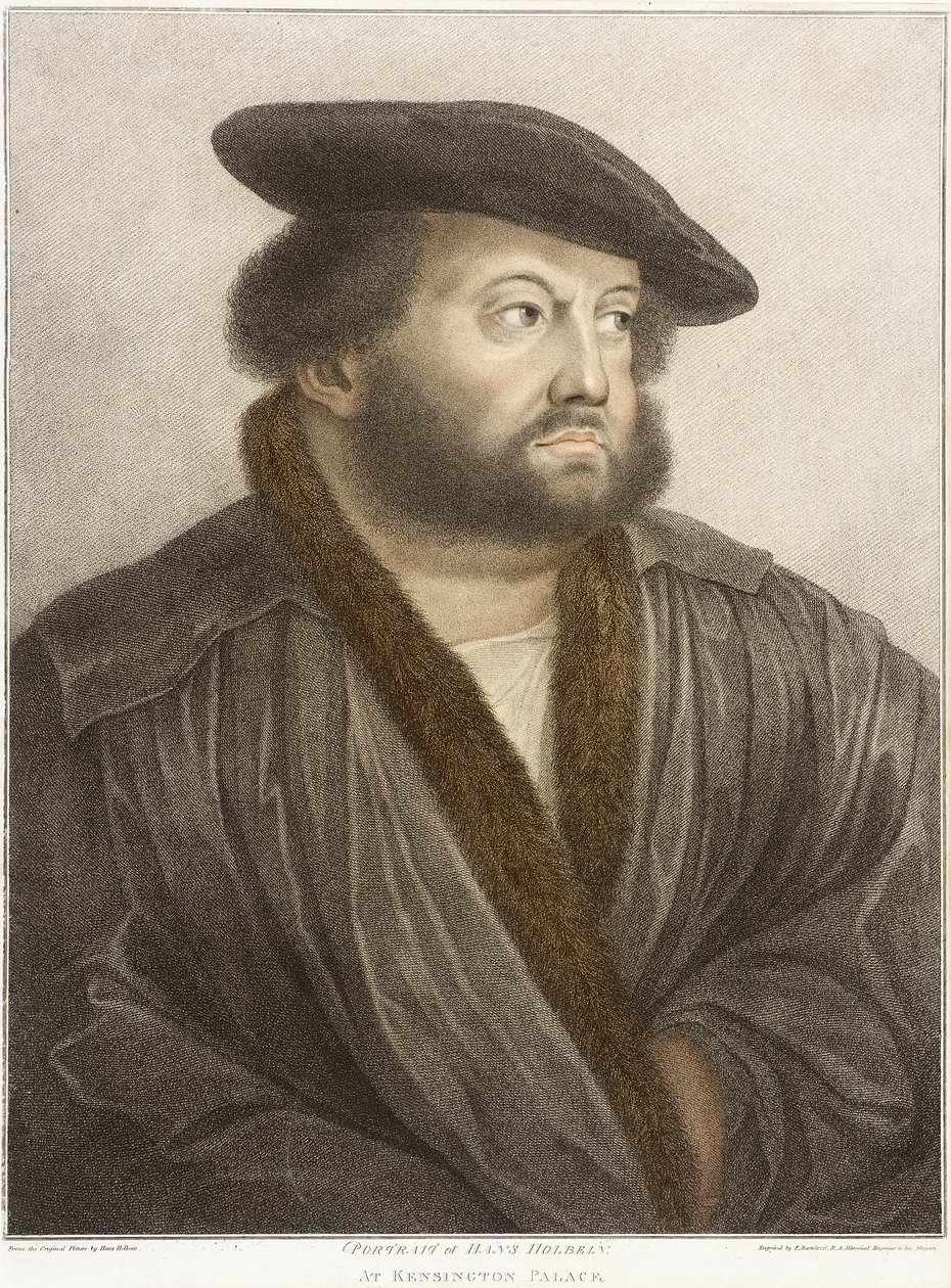 Portrett av Hans Holbein på Kensington Palace av Francesco Bartolozzi