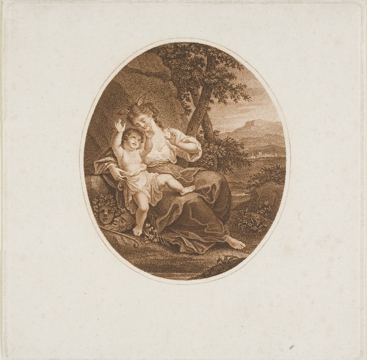 Sappho lytter til kjærlighet av Francesco Bartolozzi