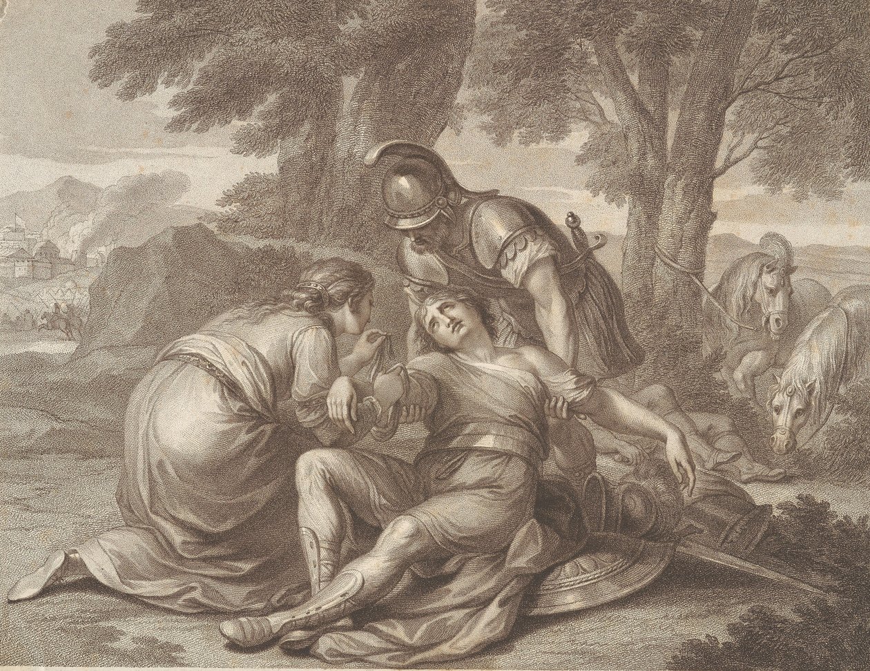Tancred og Erminia av Francesco Bartolozzi