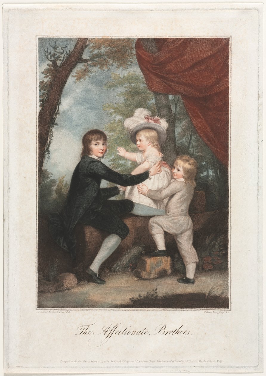 De hengivne brødrene (Lammebarna) av Francesco Bartolozzi