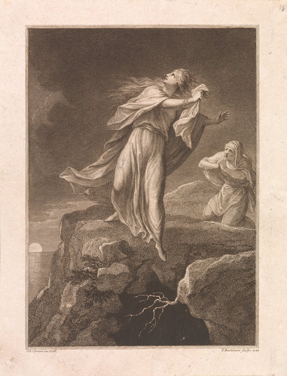 Oppstandelsen, den hellige Maria Magdalena og Maria, Jakobs mor av Francesco Bartolozzi