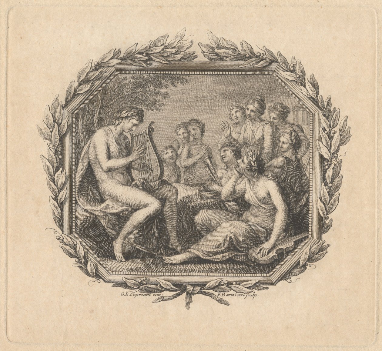 Billett til fordel for herr Giardini av Francesco Bartolozzi