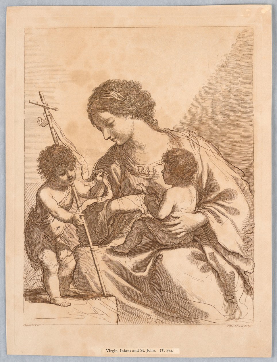 Jomfru, spedbarn og Saint John av Francesco Bartolozzi