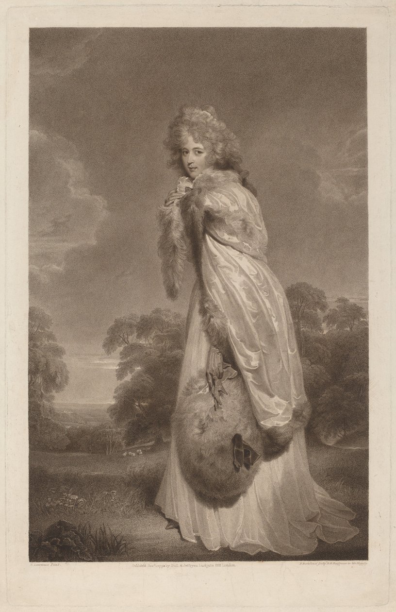 elizabeth farran av Francesco Bartolozzi after Sir Thomas Lawrence