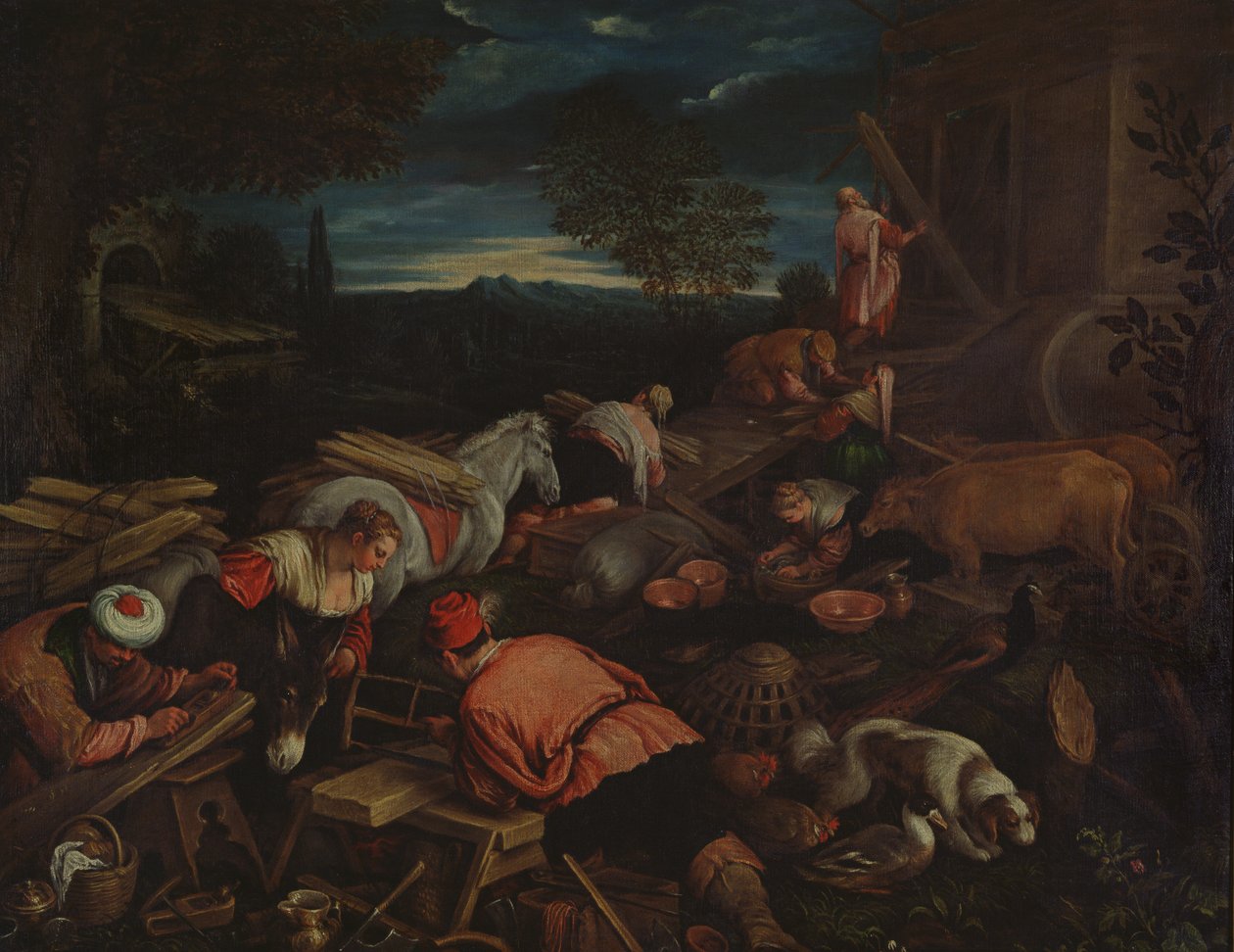 Bygge arken av Francesco Bassano