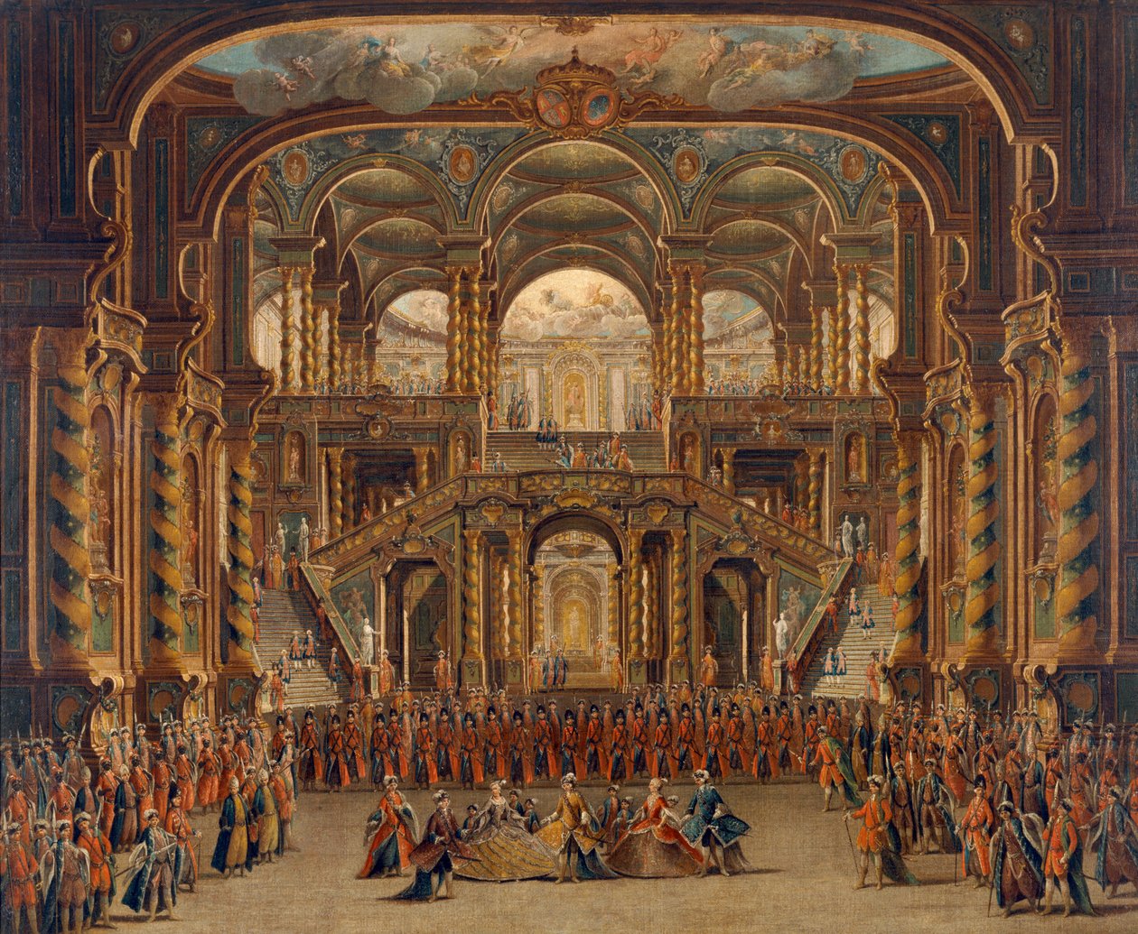 En scene fra den italienske operaen 