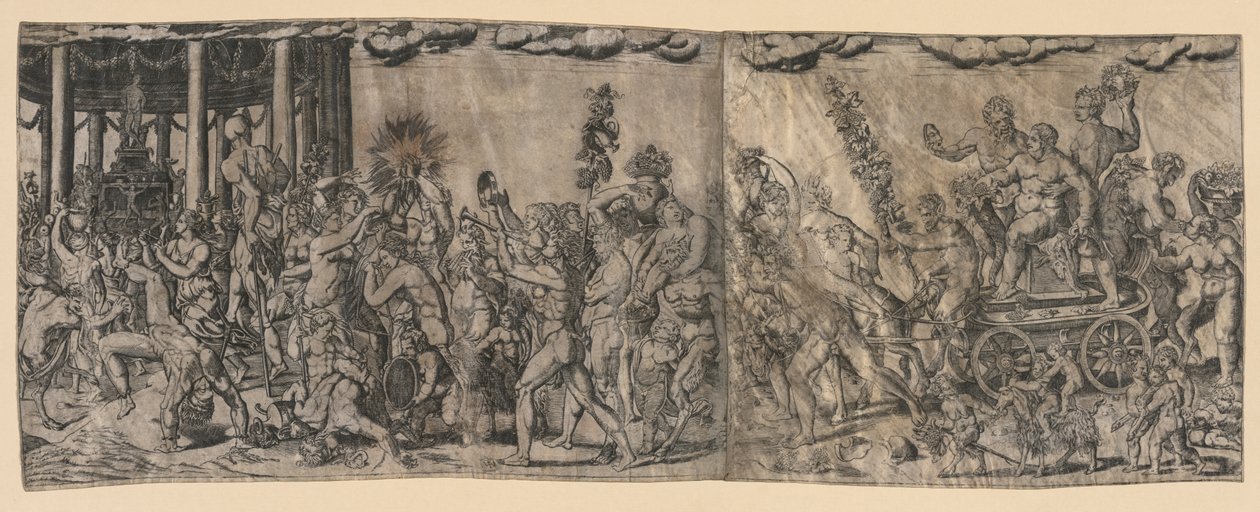 Bacchanalsk scene av Francesco Bertelli