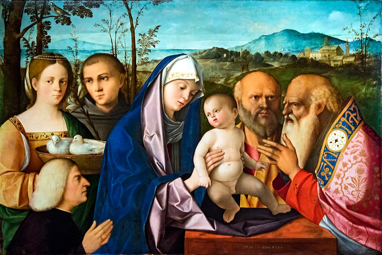 Presentasjon av Jesus i templet av Francesco Bissolo